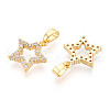 Brass Micro Pave Cubic Zirconia Charms KK-N257-62G-2