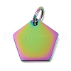 Ion Plating(IP) 304 Stainless Steel Stamping Blank Tag Charms STAS-I311-23RC-1