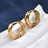 316 Surgical Stainless Steel Hoop Earrings for Women EJEW-G429-01A-G-1