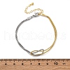 Brass Snake Chain Bracelets for Women BJEW-C087-01GP-5