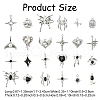 12Pcs 12 Styles Alloy Enamel & Glass Pendants FIND-YW0006-13-3