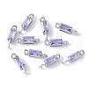 Brass Pave Cubic Zirconia Connector Charms KK-F892-53P-11-1