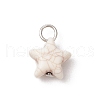 Crackle Opaque Acrylic Pendants PALLOY-JF03924-4