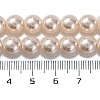 Baking Painted Pearlized Glass Pearl Round Bead Strands PEAR-H019-02C-02-4