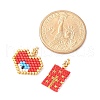 2Pcs Handmade Loom Pattern MIYUKI Glass Seed Beads PALLOY-MZ00607-5