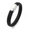 Braided Microfiber Leather Cord Bracelets for Wome Men BJEW-D304-07P-01-2