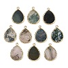 Natural Moss Agate Pendants G-K347-08G-05-1