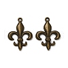 Lily Symbol Tibetan Style Alloy Pendants PALLOY-E776-01AB-01-1