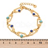 Bohemia Style 304 Stainless Steel Link Chain Bracelets for Women BJEW-M082-01G-01-3