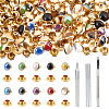  100Pcs 10 Color Round Brass Semi-Tublar Rivets DIY-NB0010-30-1