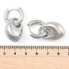 Teardrop Brass Hoop Earrings for Women EJEW-U055-18P-3