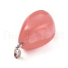 Cherry Quartz Glass Pendants G-K302-B07-3