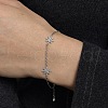 Brass Snowflake Link Bracelets FY7491-2-1