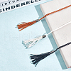 Fingerinspire 3Pcs 3 Colors PU Leather Tassel Chain Belts Set AJEW-FG0003-50-4