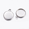 Non-Tarnish 304 Stainless Steel Pendant Cabochon Settings X-STAS-K146-054-14mm-1