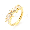 26Pcs 26 Style Initial Letter A~Z Clear Cubic Zirconia Adjustable Rings Set RJEW-Q781-17G-2