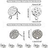 Unicraftale 60Pcs 5 Style 304 Stainless Steel Stud Earring Findings STAS-UN0028-01-5