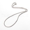 Non-Tarnish 304 Stainless Steel Rolo Chain Necklaces X-NJEW-JN01228-02-2