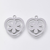 Non-Tarnish 201 Stainless Steel Pendants STAS-S110-040P-1