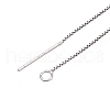 Anti-Tarnish Rhodium Plated 925 Sterling Silver Chain Extenders STER-N016-09P-2