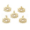 Brass Micro Pave Cubic Zirconia Pendants KK-E068-VB079-2