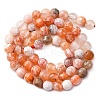 Faceted Natural Fire Crackle Agate Beads Strands G-F447-6mm-B03-7