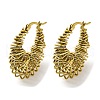 Ion Plating(IP) 304 Stainless Steel Teardrop Hoop Earrings EJEW-K295-10G-1