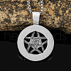 Pentagram 304 Stainless Steel Pendant Necklaces for Men FS-WGA1565-01-3