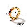 Elegant and Stylish Colorful Rhinestone Grid Ring ZP8205-2-1