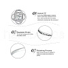 Monther's Day Clover Brass Pave Clear Cubic Zirconia Link Bracelets for Women FS-WG027DA-01-4