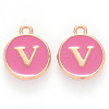 Golden Plated Alloy Enamel Charms ENAM-S118-08V-1