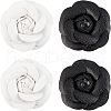 CHGCRAFT 4Pcs 2 Colors PU Leather Artificial Flower Ornament Accesories FIND-CA0004-81-1