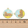 Alloy Enamel Pendants ENAM-V001-02A-G-3