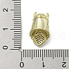 Brass Micro Pave Black Cubic Zirconia Beads ZIRC-P119-07G-3