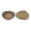 For Valentine's Day Alloy Heart Carved Word Love Pendant Cabochon Bezel Settings TIBEP-M018-104AB-NF-2