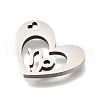 201 Stainless Steel Pendants STAS-A116-01P-10-2