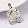 304 Stainless Steel Pendants STAS-K162-099P-1