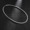 201 Stainless Steel Curb Chain Necklaces NJEW-Q336-06A-P-3