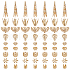 ARRICRAFT 72Pcs 9 Styles Brass Bead Caps FIND-AR0005-37-1