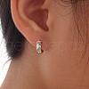 Brass Cubic Zirconia Hoop Earrings FS-WG6F7A1-15-1