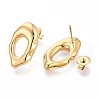 Nuggets 304 Stainless Steel Stud Earrings EJEW-T047-11G-2
