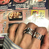 Heart Pattern Brass Adjustable Cuff Rings for Women FS-WG3442B-01-3
