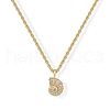 Bohemian Style Conch-Shaped Brass Micro Pave Clear Cubic Zirconia Pendant Necklaces FS-WG14736-01-4