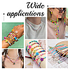   10 Strands Flat Round Handmade Polymer Clay Beads CLAY-PH0001-44R-6