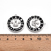 Brass Micro Pave Cubic Zirconia Enamel Pendants ZIRC-T016-18P-3