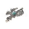 Retro Alloy Big Pendants TIBEP-L020-06AS-3