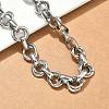 304 Stainless Steel Rolo Chain Bracelets for Women BJEW-S176-01P-A-3