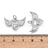 Brass Micro Pave Cubic Zirconia Pendants ZIRC-T016-03P-3