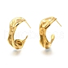 Ion Plating(IP) 304 Stainless Steel Round Stud Earrings EJEW-K244-44G-2