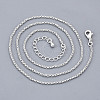 Long-Lasting Plated Brass Rolo Chain Necklaces NJEW-K112-10S-NF-1